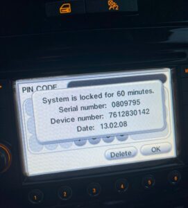 kod do radia opel touch connect