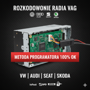 Rozkodowanie radia VW, Audi, Skoda, Seat (opcja wysyłkowa)