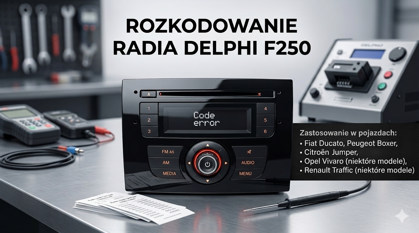 kod do radia Delphi F250